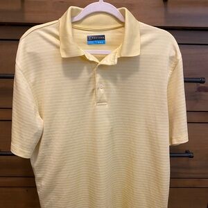 PGA Tour Yellow Striped Golf Shirt